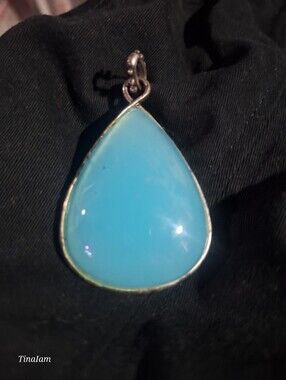Lucky Brand Vinfage Blue Teardrop Pendant Necklace - Elegant Women's Jewelry